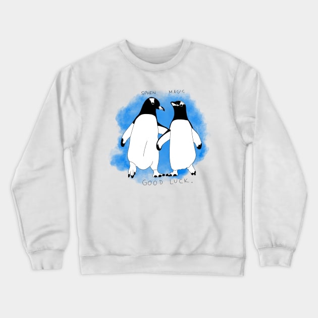 sphen and magic gay penguins Crewneck Sweatshirt by aytchim